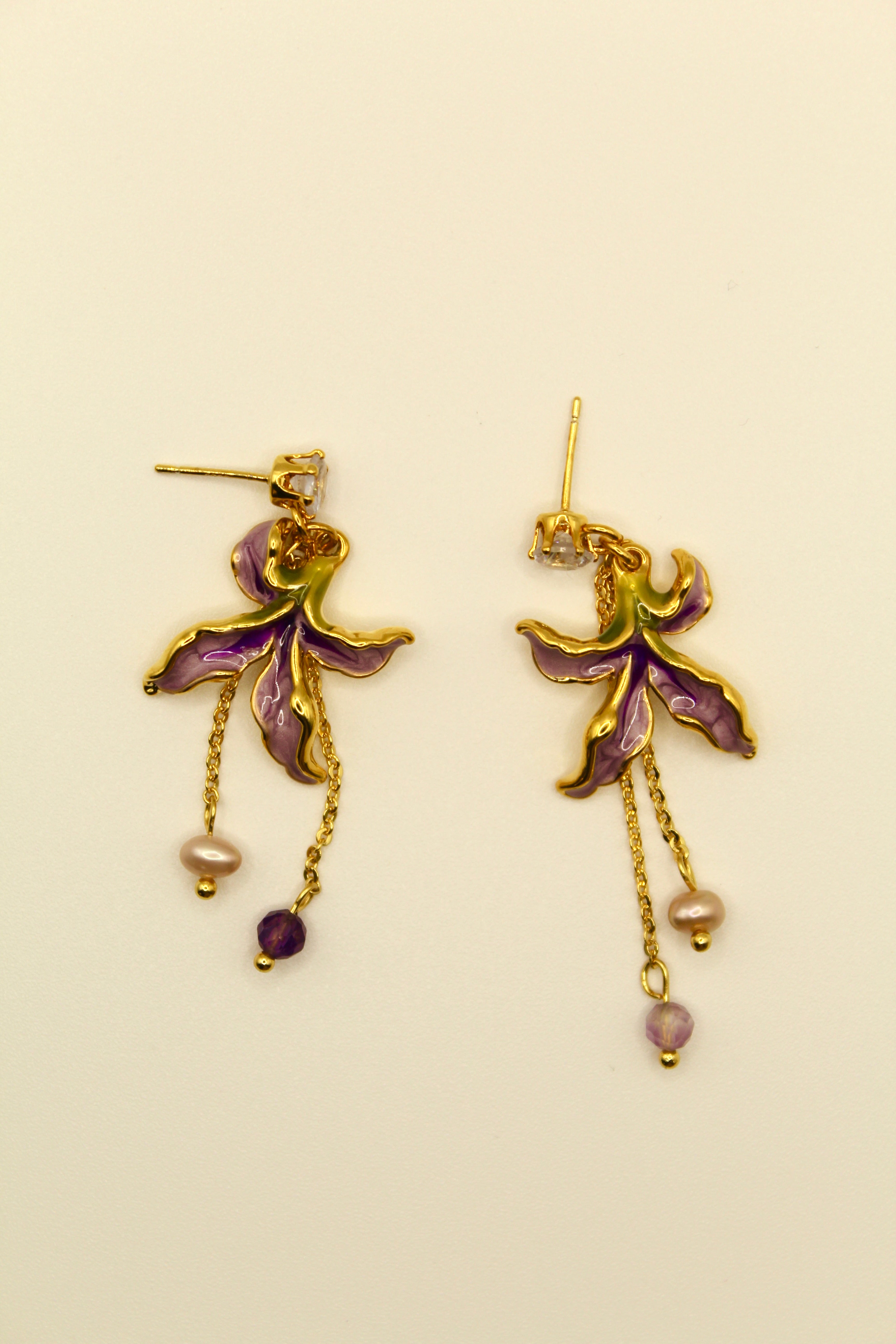 Orchid Cascade Earrings