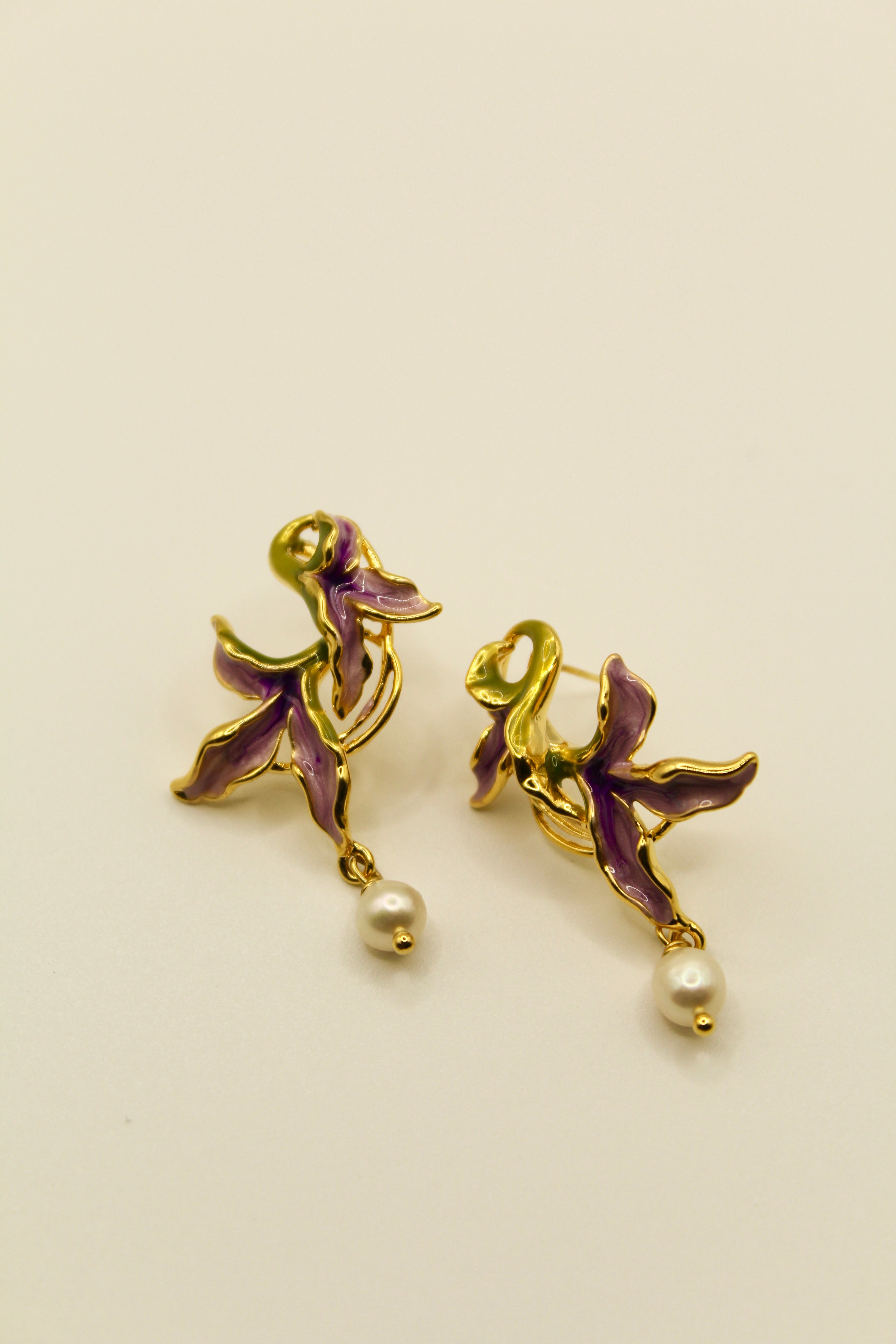 Orchid Cascade Earrings